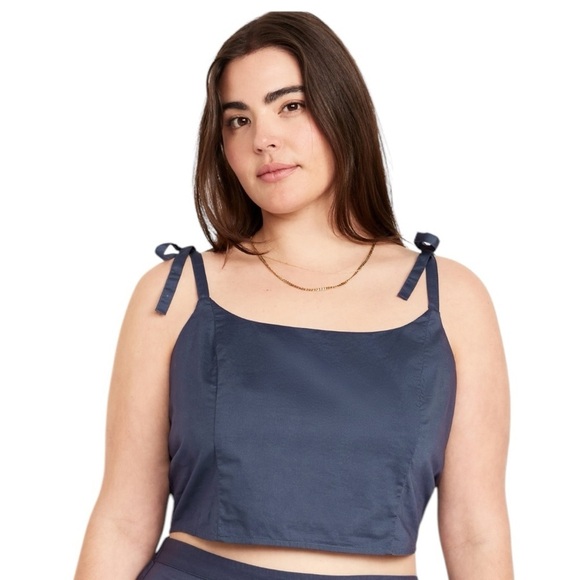 Old Navy Cami Crop Top Women's Navy Blue Top 3X - Picture 4 of 10